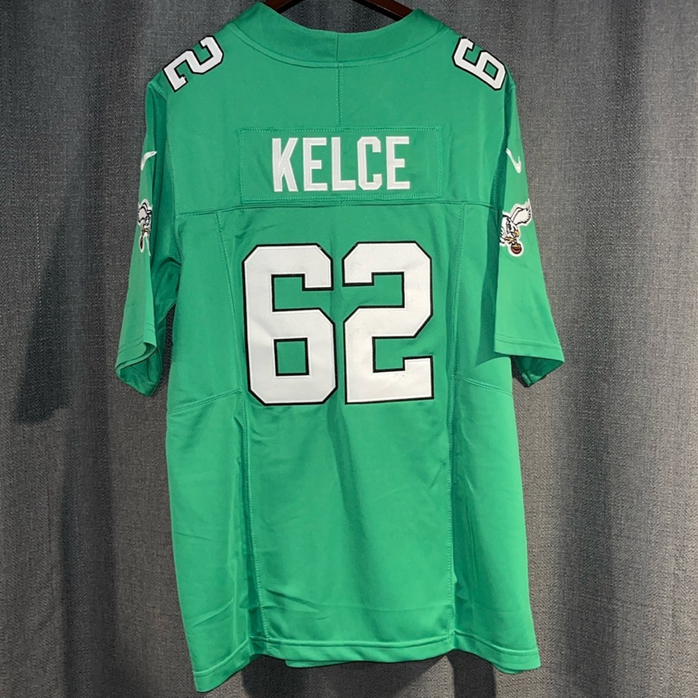 Jason Kelce #62 Jersey | Philadelphia Eagles | Kelly Green | Size: M